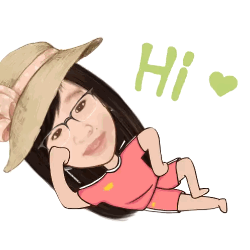 Cartoon Woman Wearing Glasses And Straw Hat Sticker