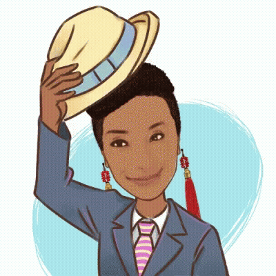 Cartoon Woman Wearing Hat GIF