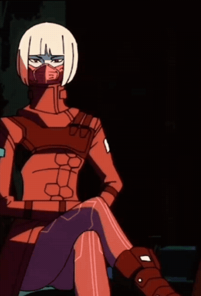Cartoon Woman Wearing Mask GIF