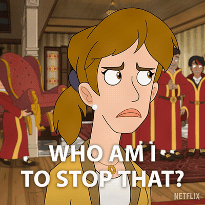 Cartoon Woman Who Am I To Stop That GIF