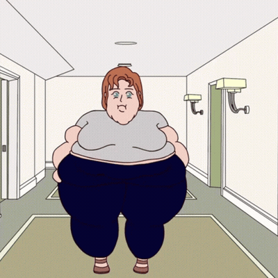 Cartoon Woman With Big Belly GIF