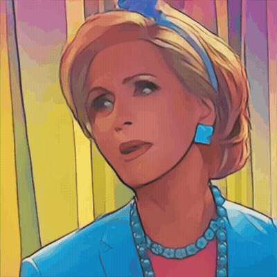 Cartoon Woman With Blue Earrings GIF