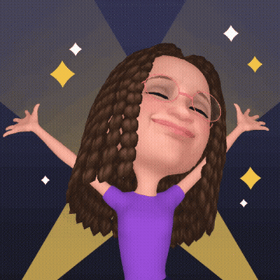 Cartoon Woman With Braids And Glasses GIF