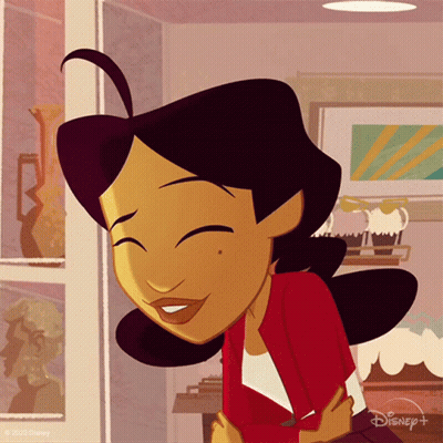 Cartoon Woman With Disney Logo GIF