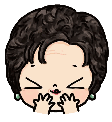 Cartoon Woman With Eyes Closed Sticker