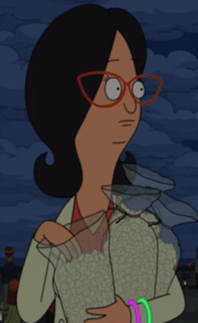 Cartoon Woman With Glasses Holding Food Jar GIF