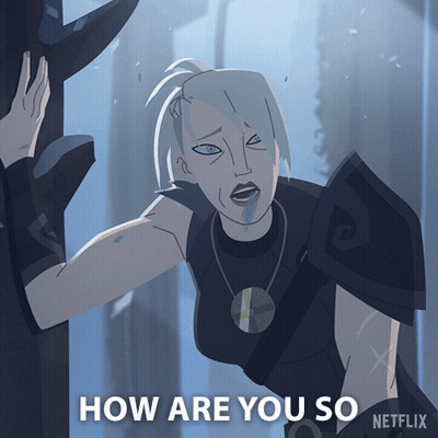 Cartoon Woman With How Are You So GIF