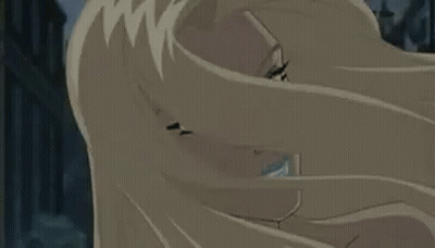 Cartoon Woman With Long Blonde Hair Standing In Water GIF