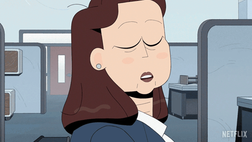 Cartoon Woman With Netflix GIF