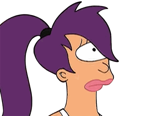 Cartoon Woman With Purple Ponytail Sticker