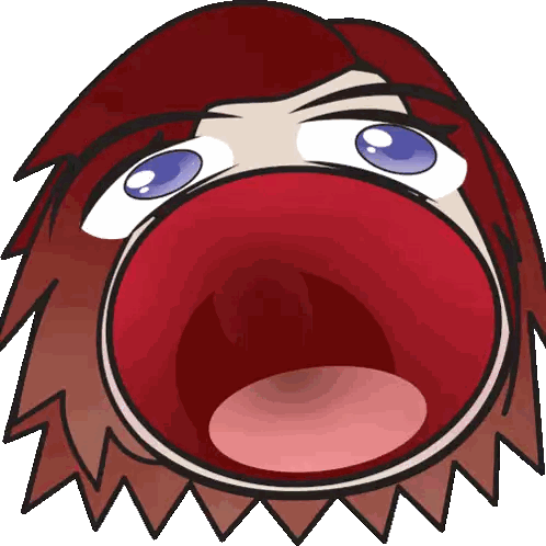 Cartoon Woman With Red Hair And Blue Eyes Sticker