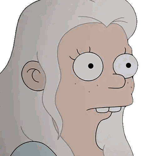 Cartoon Woman With White Hair Sticker