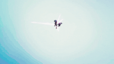 Cartoon Woman With White Hair And Blue Swirls GIF