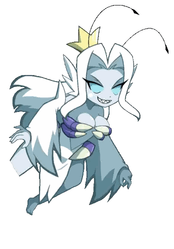 Cartoon Woman With White Hair And Crown Sticker