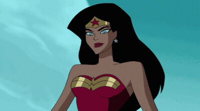 Cartoon Wonder Woman In Red Top GIF