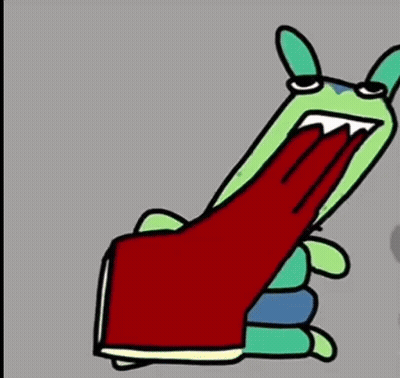 Cartoon Worm Holding Red Book GIF