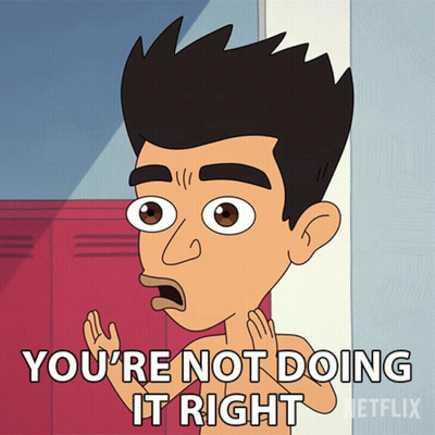 Cartoon You're Not Doing It Right Red Lockers GIF
