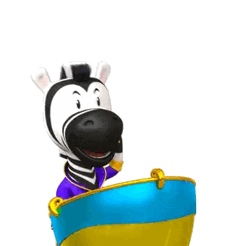 Cartoon Zebra Playing Drum Welcome Sticker