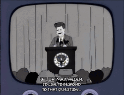 Cartooned John F. Kennedy Giving Speech