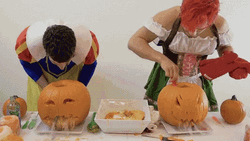 Carving Pumpkins On Halloween GIF