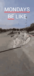 Case Of The Mondays Skateboard Fail GIF
