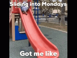 Case Of The Mondays Sliding To Monday Meme GIF