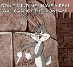 Case Of The Mondays Trippy Bugs Bunny GIF