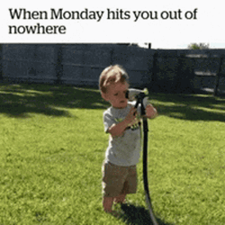 Case Of The Mondays Water Spray Fail GIF