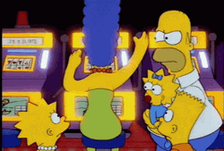 Casino Player Marge Simpson  GIF