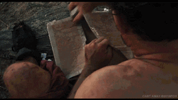 Cast Away Tom Hanks Opening Box GIF