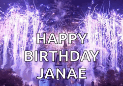 Castle Fireworks Disney Happy Birthday GIF