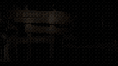 Castle Rock Sign In Black And White GIF