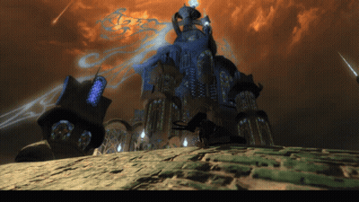 Castle With Blue Tower GIF