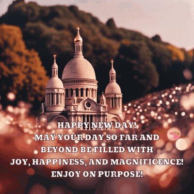 Castle With Happy New Day GIF