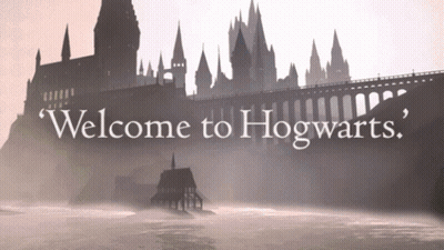 Castle With Welcome To Hogwarts GIF
