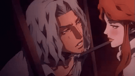 Castlevania Hector And Lenore Kiss GIF