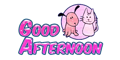 Cat And Dog Good Afternoon Sticker