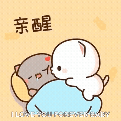 Cat And Dog Lying On Bed GIF