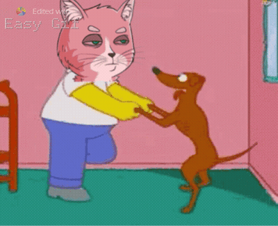 Cat And Dog Shaking Hands Easy GIF