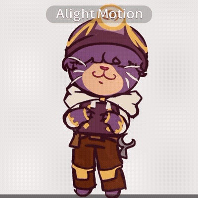 Cat and Ice Cream Cone Saying Alight Motion