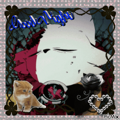 Cat And Kitten Saying Good Night GIF