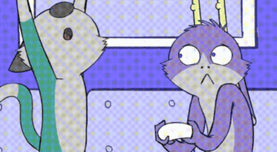Cat And Monkey Looking At Something GIF