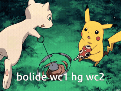 Cat And Pikachu Bolide WC1 HG WC2 GIF