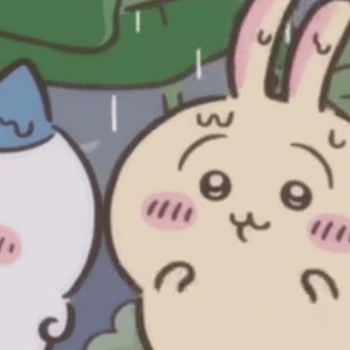 Cat And Rabbit Standing Together GIF
