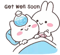 Cat And Rabbit With Water Bottle Sticker