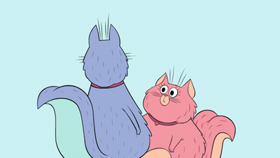 Cat And Squirrel Shh Silence GIF