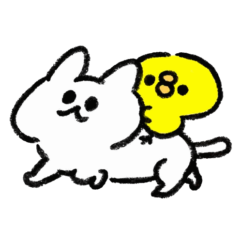 Cat And Yellow Bird With Number 8 Sticker