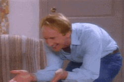 Cat Attack Man's Face GIF