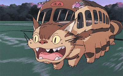 Cat Bus With Chinese Writing GIF