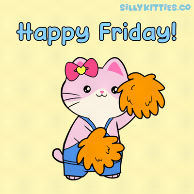 Cat Cheering Happy Friday GIF